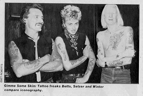 Dickey, Brian & Johnny showing off their INK in 1984.